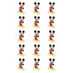 Papel de azúcar Mickey Mouse 5 cm (15) - María Lunarillos