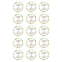 Papel de azúcar - Nombres nº 2 - Impresión comestible personalizada