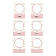 Papel de azúcar con foto, nombre y fecha personalizada - Mi Bautizo rosa 6 x 8 cm (6)