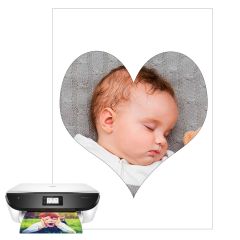 Papel multitransfer para merengues, chocolate e isomalt - Corazón de 20 cm - Impresión personalizada