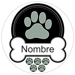 Papel de azúcar - Nombre mascota perro o gato 20 cm - Impresión comestible personalizada