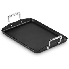 Parrilla lisa antiadherente TNS PRO rectangular 25 x 35 cm - Aluminio forjado - Le Creuset
