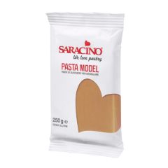Pasta para modelar marrón dorado 250 g - Sin gluten - Saracino