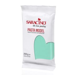 Pasta para modelar azul turquesa Tiffany 250 g - Sin gluten - Saracino