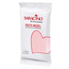 Pasta para modelar rosa bebé 1 kg - Sin gluten - Saracino