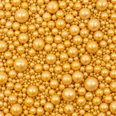 Perlas de azúcar doradas varios tamaños 90 g - Sin gluten - Azucren