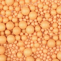 Perlas de azúcar varios tamaños amarillas anaranjadas 100 g - Sin gluten - Modecor