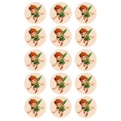 Papel de azúcar de Peter Pan - 5 cm (15) - María Lunarillos