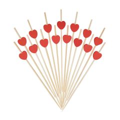 Pinchos-brochetas con corazón para aperitivos 7 cm (40) - Papstar