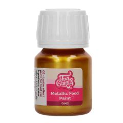 Pintura comestible metalizada oro 30 ml - Funcakes 