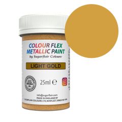 Pintura comestible metalizada oro claro 25 ml - Sugarflair