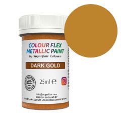 Pintura comestible metalizada oro oscuro 25 ml - Sugarflair