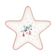 Plato de cerámica con forma de estrella Juana White - GreenGate