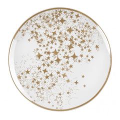 Plato de cerámica estrellas doradas 18 cm - Miss Étoile