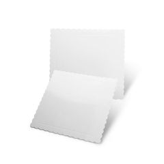 Plato cuadrado ondulado blanco 20 cm