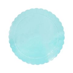 Plato redondo ondulado azul bebé 25 cm