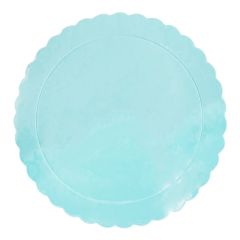 Plato redondo ondulado azul bebé 35 cm