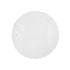 Plato redondo ondulado blanco 20 cm