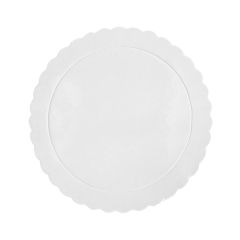 Plato redondo ondulado blanco 25 cm