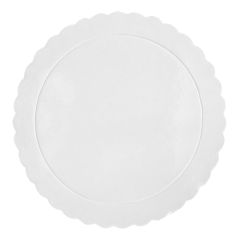 Plato redondo ondulado blanco 35 cm