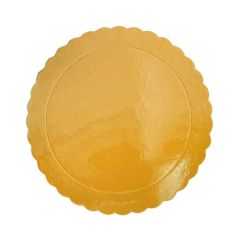 Plato redondo ondulado dorado 25 cm
