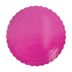 Plato redondo ondulado fucsia 30 cm