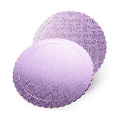 Plato redondo ondulado lila 25 cm