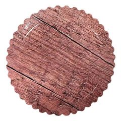Plato redondo ondulado madera 35 cm