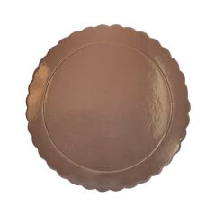 Plato redondo ondulado marrón 25 cm