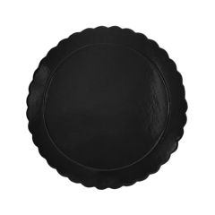 Plato redondo ondulado negro 25 cm
