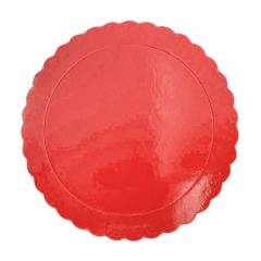 Plato redondo ondulado rojo 30 cm
