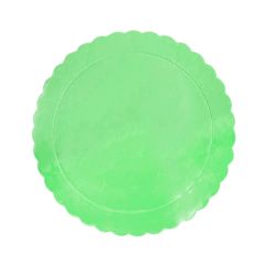 Plato redondo ondulado verde claro 20 cm