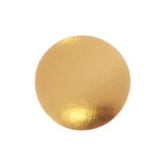 Plato redondo para tarta dorado 16 cm