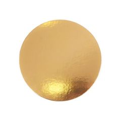 Plato redondo para tarta dorado 22 cm