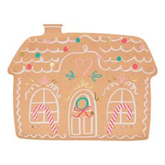 Platos kraft casita de jengibre Navidad 25 x 18 cm (8) - Meri Meri