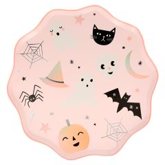 Platos con bordes ondulados Halloween 27 cm (8) - Meri Meri
