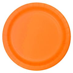 Platos de papel naranjas 23 cm (8) - Conver Party