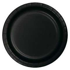 Platos de papel negros 23 cm (8) - Conver Party