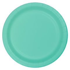 Platos de papel verde menta 23 cm (8) - Conver Party