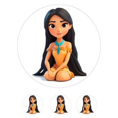 Oblea de Pocahontas - 20 cm - María Lunarillos