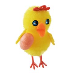 Pollito amarillo con huevo 5 cm