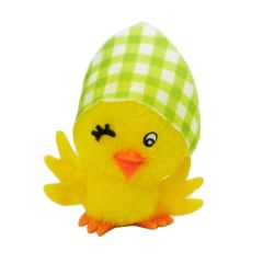 Pollito amarillo con pañuelo y guiño 4 cm