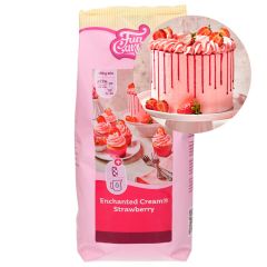 Preparado Crema Encantada sabor a fresa 900 g - Funcakes