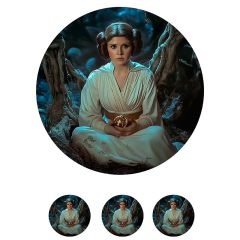 Papel de azúcar de la Princesa Leia - 20 cm - María Lunarillos