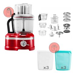 Procesador de alimentos rojo 4 litros - 5KFP1644 - KitchenAid + REGALO set 6 bolsas