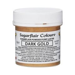 Purpurina en polvo oro oscuro 25 g - Sin gluten - Sugarflair