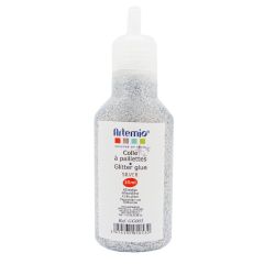 Purpurina líquida plateada (Glitter Glue) - Artemio
