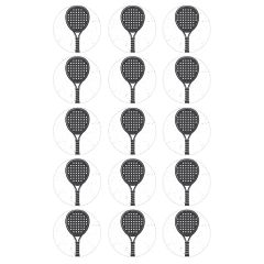 Papel de azúcar de Pala de Padel - 5 cm (15) - María Lunarillos