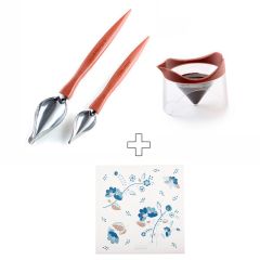 Recipiente y cucharas para decorar con salsas - Silikomart + REGALO tabla cerámica