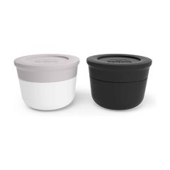 Recipientes blanco y gris y negro 40 ml (2) - Polipropileno (sin BPA) - Monbento